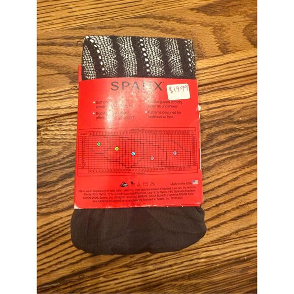 Vintage Spanx Charcoal Tight End Patterned Bodyshaping Lace Tights Size C NWT - Picture 2 of 4